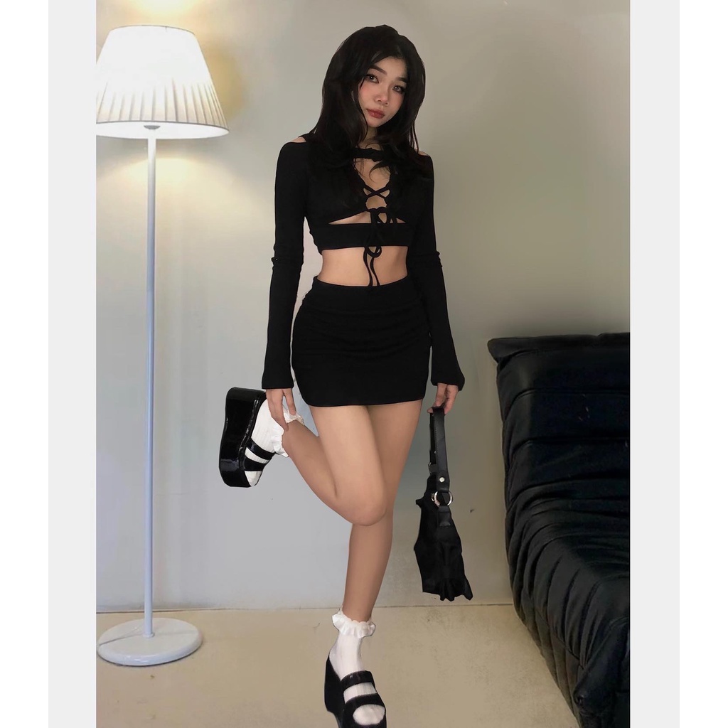 SET ÁO CỘT DÂY DOUBLE LAYER TOP