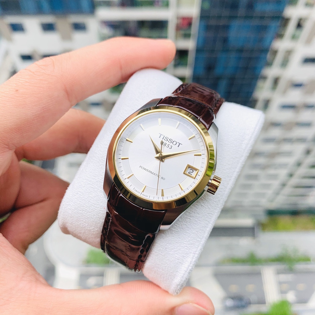 Đồng hồ nữ chính hãng Tissot Couturier Lady Powermatic 80 T035.207.26.031.00 - Máy cơ Powermatic 80 - Kính Sapphire