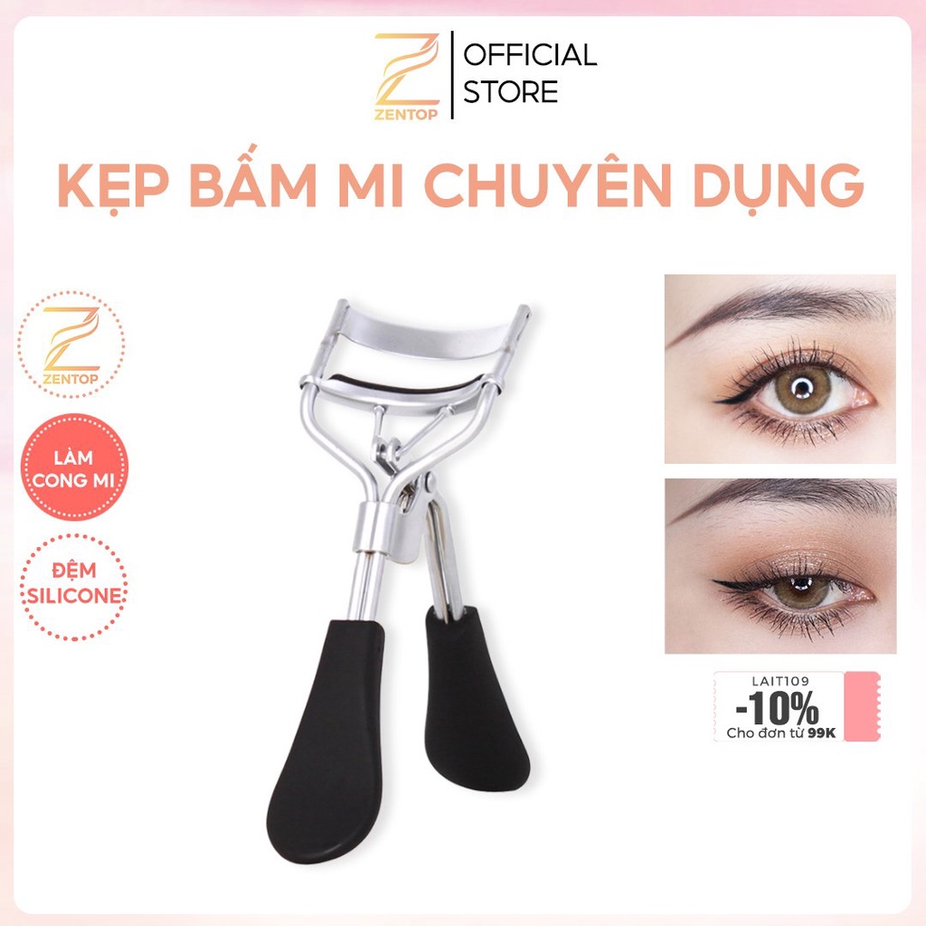 Kẹp bấm mi chuyên dụng có đệm silicon làm cong mi tự nhiên ZENTOP