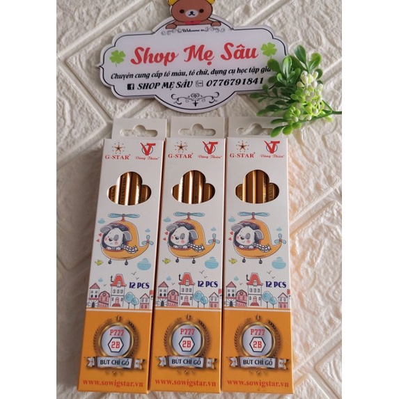 Hộp 12 bút chì 2B P777 ⚡ SALE SỐC ⚡ Combo 12 cây chì viết cao cấp cho học sinh, văn phòng