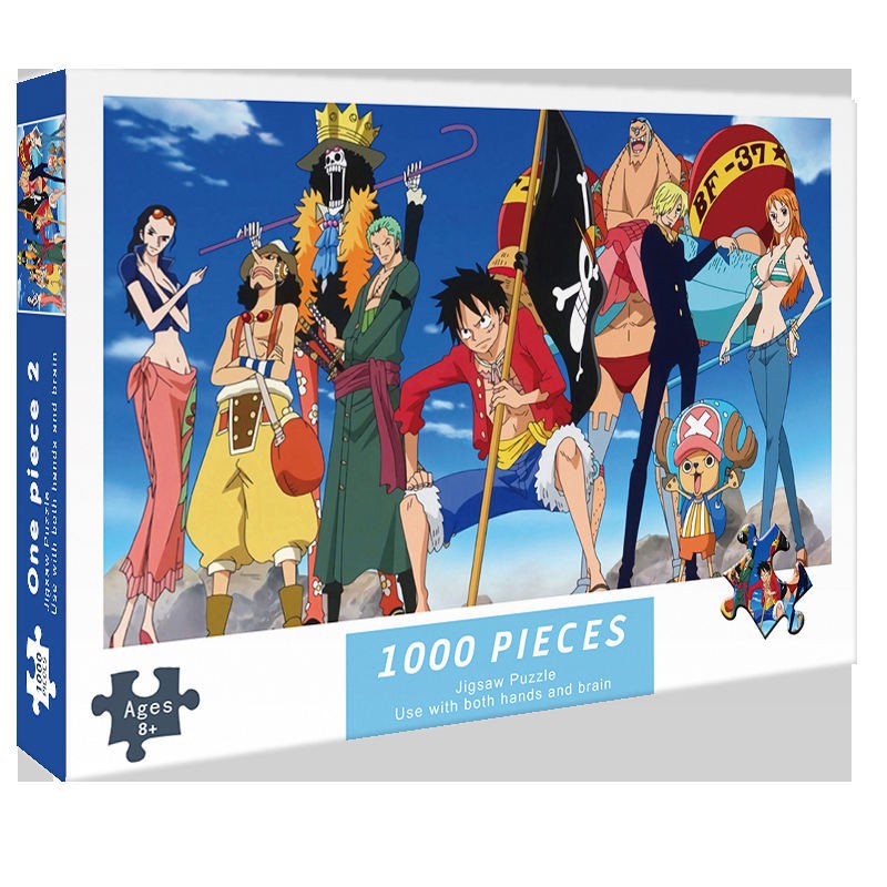 Bộ xếp hình 1000 mảnh Gia đình ONE PIECE và nhiều mẫu Anime size 75x50cm