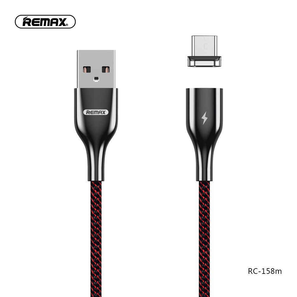 Cáp Sạc Nhanh MICRO USB Remax RC-158M Đầu Nam Châm Hít Dài 1M Cho Android - BH 1 Năm - Hưng Long PC