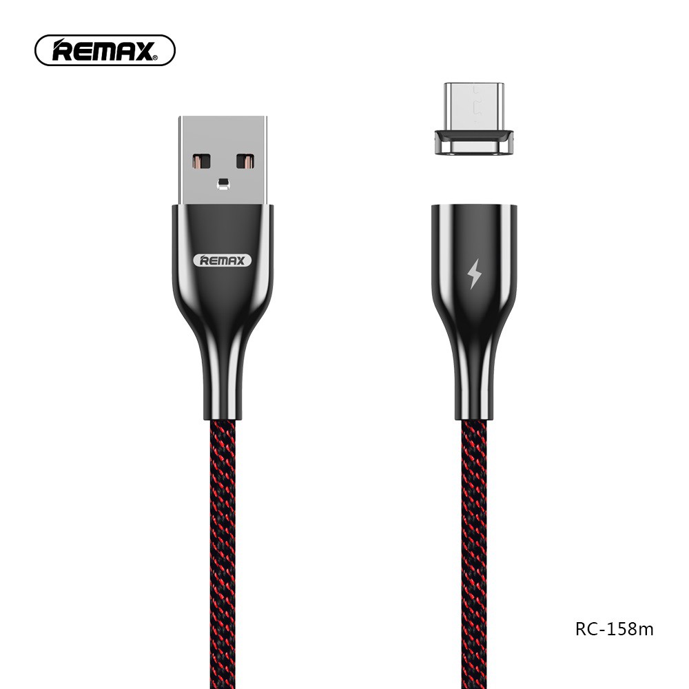 Cáp Sạc Nhanh MICRO USB Remax RC-158M Đầu Nam Châm Hít Dài 1M Cho Android - BH 1 Năm