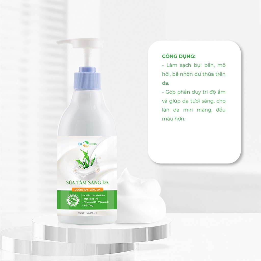 Sữa Tắm Trắng Da Body BioCos Dưỡng Ẩm Chăm Sóc Phục Hồi Da Khô 400ml. | BigBuy360 - bigbuy360.vn