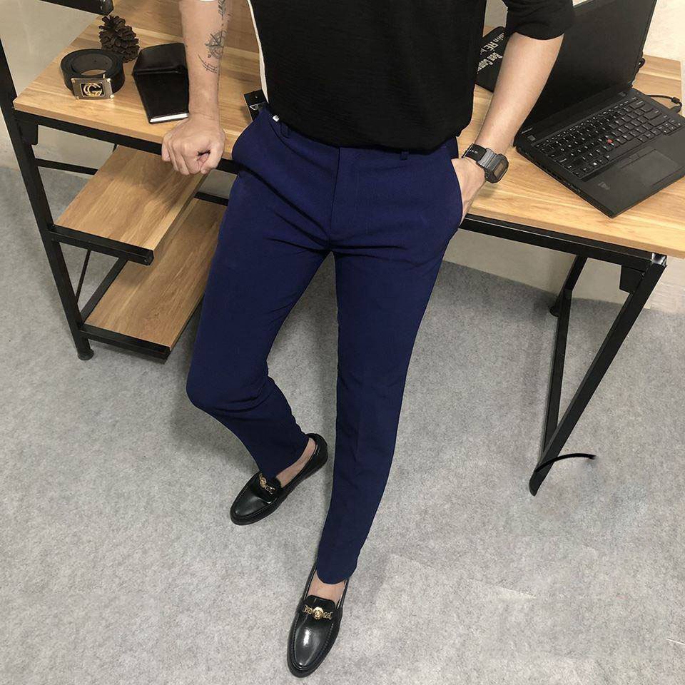 Quần Tây Nam Hàn Quốc Công Sở Ống Côn Quần Âu Nam Đen Vải Chéo Loại Đẹp | BigBuy360 - bigbuy360.vn