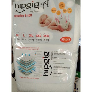 Bỉm trần quần xuất nhật hipgig 100 miếng m-l-xl-xxl-xxxl