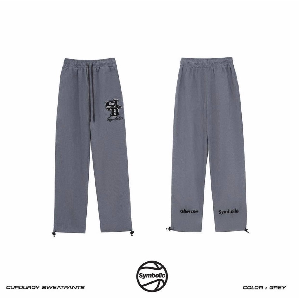 Quần ống xuông dây rút Corduroy Sweatpants Symbolic
