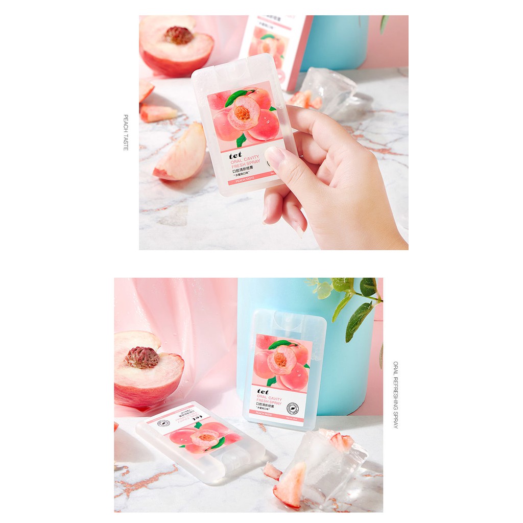 Bình Xịt Làm Hơi Thở Thơm Mát Bảo Vệ Răng Hương Đào 20ml