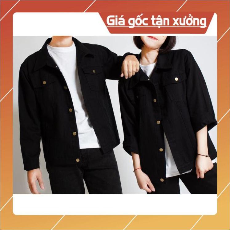 Áo Khoác KAKI chống nắng Nam Nữ BTS Đen Trơn Unisex KK011 jean kaki | BigBuy360 - bigbuy360.vn