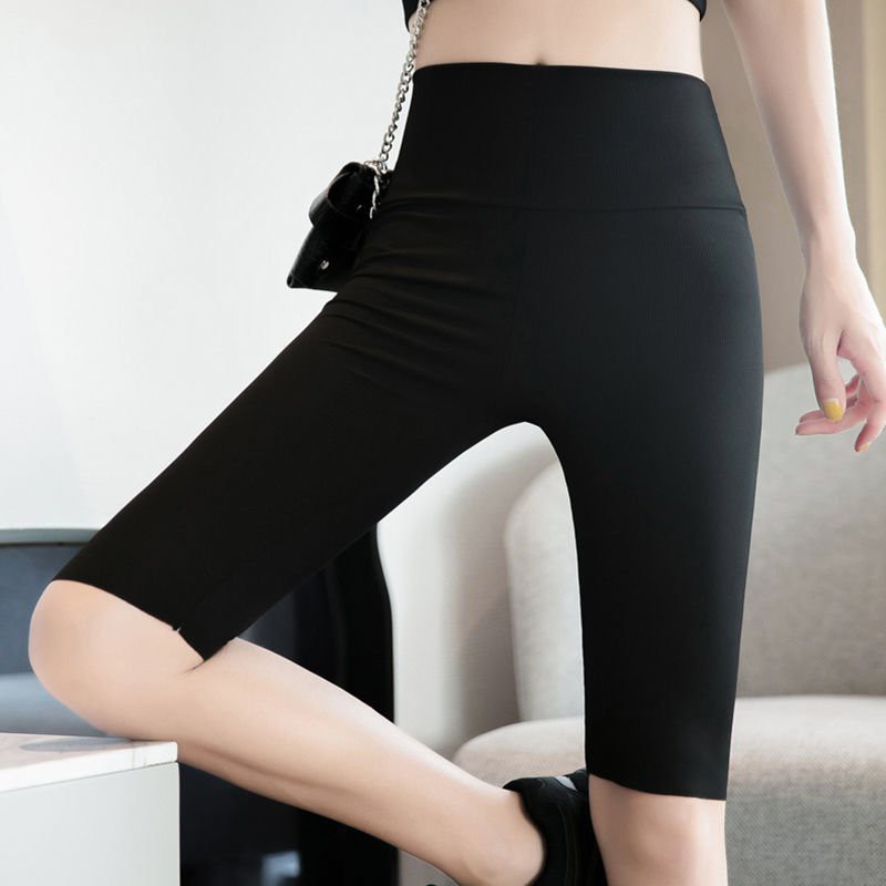 Quần Legging Lửng Thailand  Nana's House  Short đùi dáng ôm body màu đen trơn basic nữ