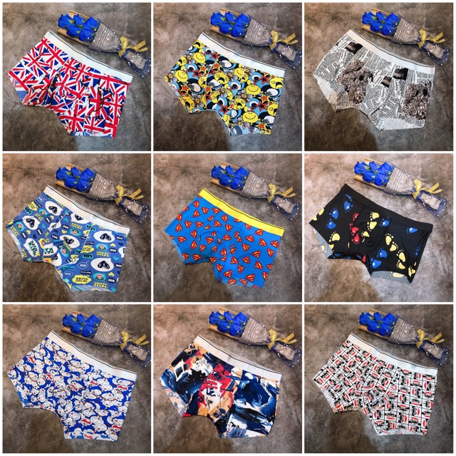 Quần sịp đùi nam, quần sịp hình 3d co dãn, chất thun lạnh