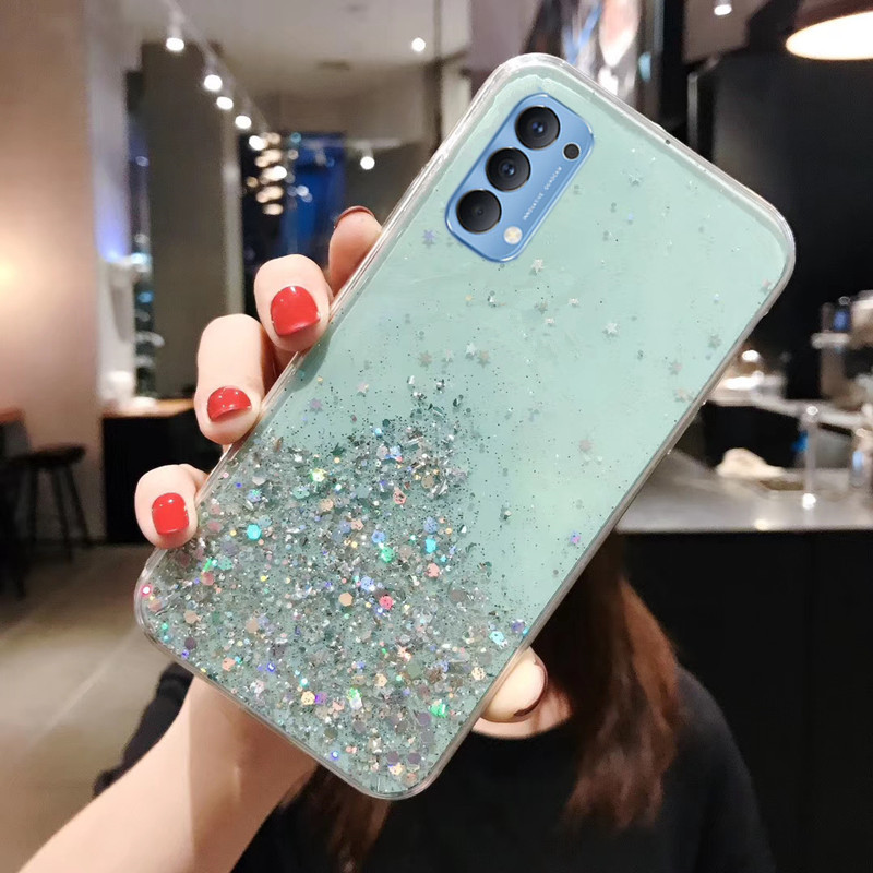 Mới Ốp Điện Thoại Tpu Dẻo Họa Tiết Ngôi Sao Lấp Lánh Thời Trang Kèm Giá Đỡ Cho Oppo Reno 4 Pro 4g Reno 4 2020 | BigBuy360 - bigbuy360.vn