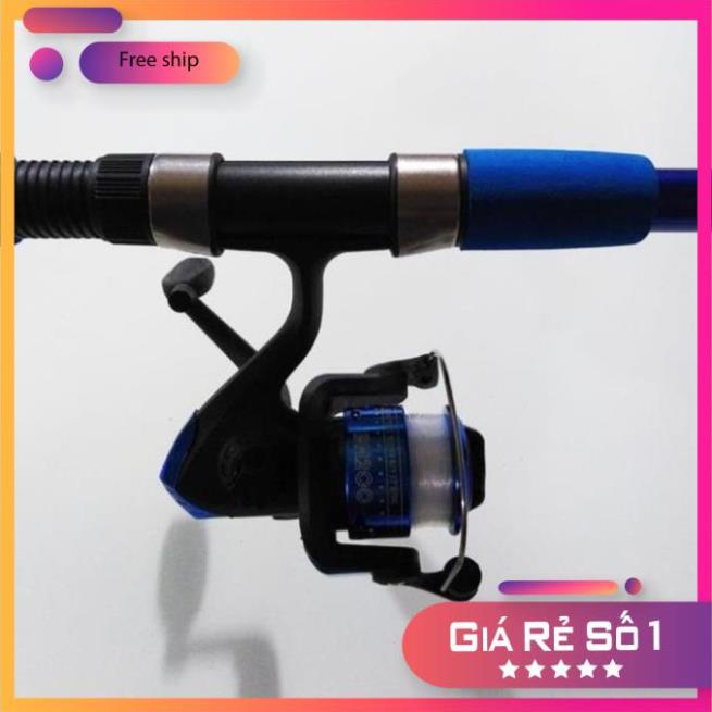 🐠 -BỘ CẦN CÂU MÁY 2M1 KÈM 10 MÓN PHỤ KIỆN  ĐỒ CÂU CHẤT LUONG 🐠