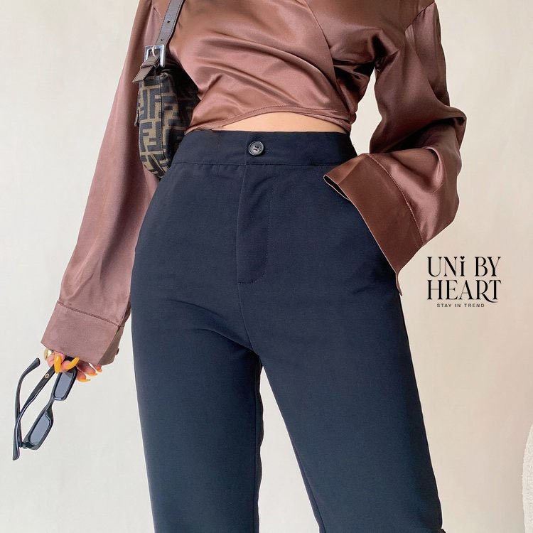 Quần xẻ gấu Lily Pant QD003 thiết kế dáng suông, vải dày dặn - Uni By Heart | BigBuy360 - bigbuy360.vn