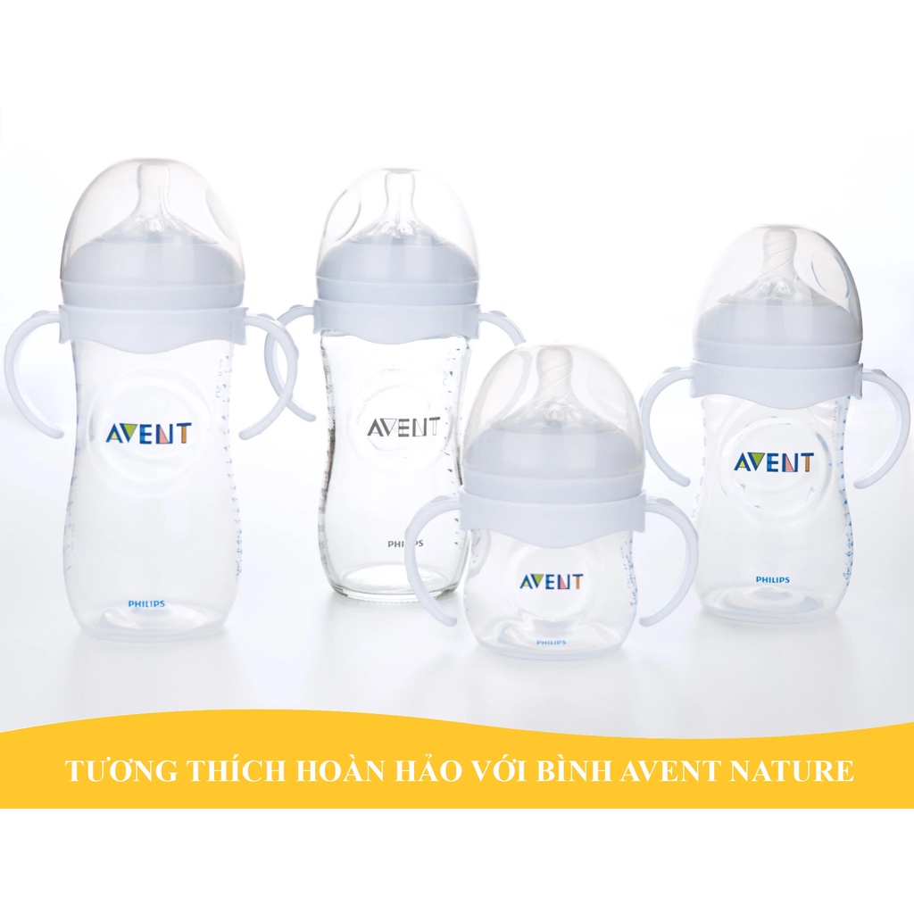 Tay cầm bình sữa cổ rộng Philip Avent , Dr Brown, các bình cổ rộng tươg đương , bình nước