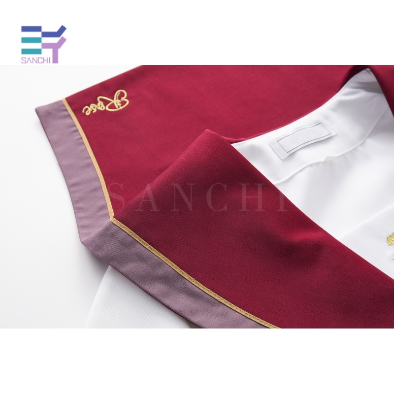 Sanchi Rose Poetry jk Bộ Đồng Phục Thủy Thủ Mặt Trăng Váy Xếp Ly Màu Đỏ Đậm Phong Cách Preppy Nhật Bản Chính Hãng Cho Nữ Sinh Trung Niên