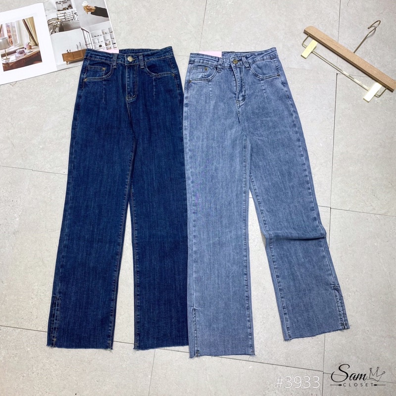 Quần jean ống đứng xẻ gấu 3933
