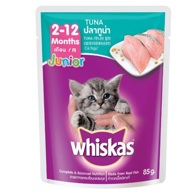 pate whiskas cho mèo con gói 85g