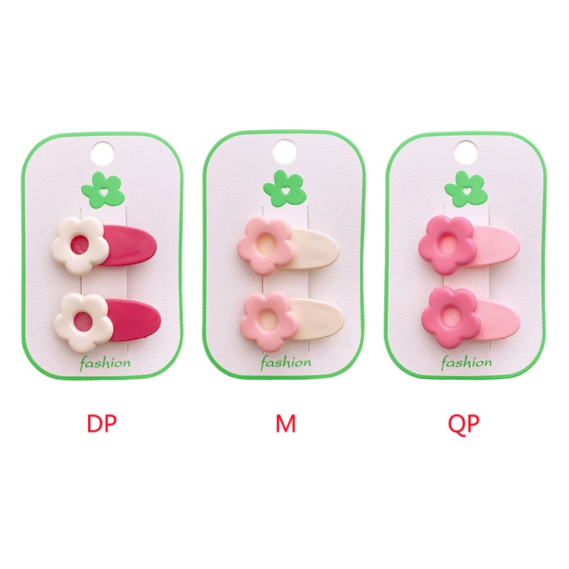 Set 2 Kẹp Tóc Đính Hoa Thời Trang Cho Bé Gái