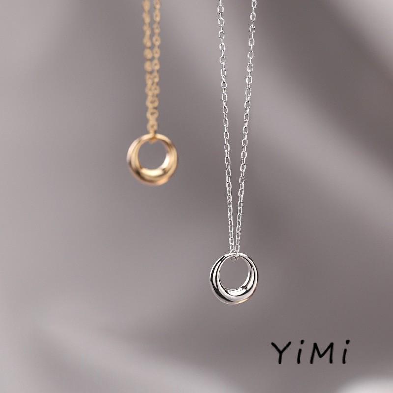 Vòng cổ choker mặt hình tròn nhiều màu sắc phong cách hàn quốc