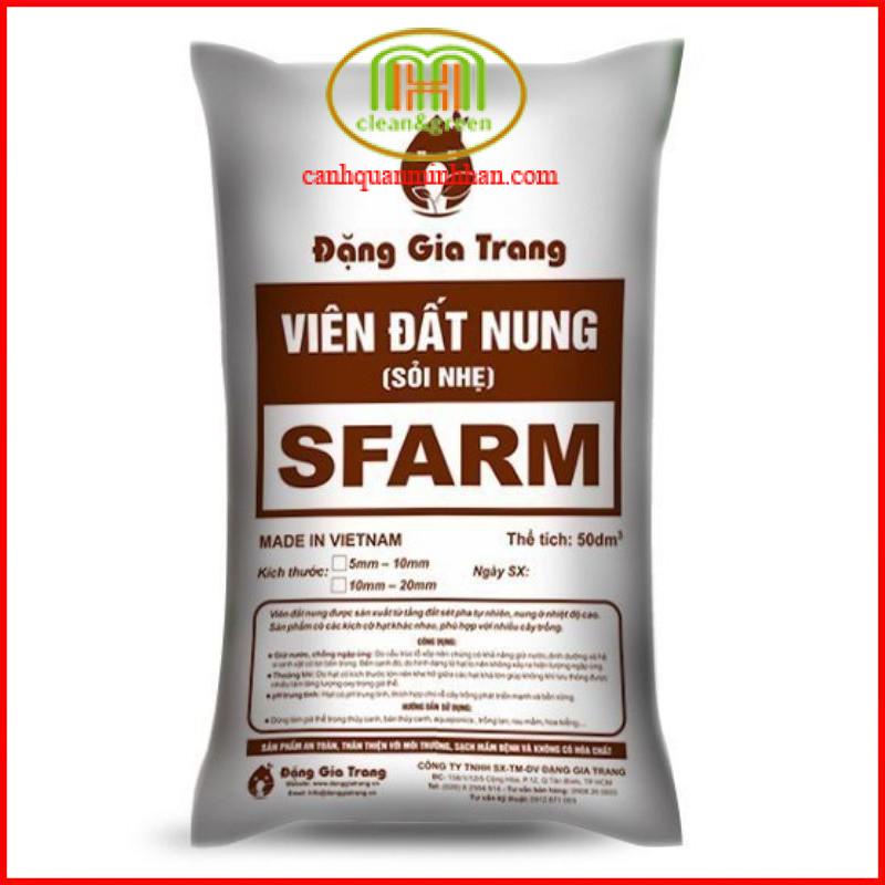 Viên đất nung trồng cây Sfarm 1kg trồng lan, trồng cây, sen đá, làm hệ thống lọc...