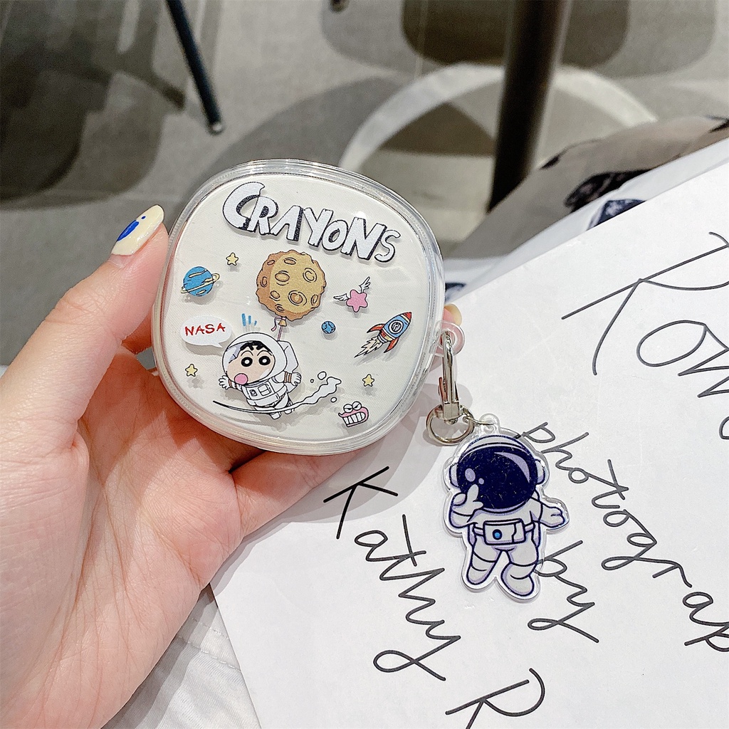 Vỏ Bọc Hộp Sạc Tai Nghe Baseus WM01 Plus Bằng TPU Mềm Trong Suốt Chống Sốc Kiểu Hoạt Hình Dễ Thương Kèm Hộp Sạc