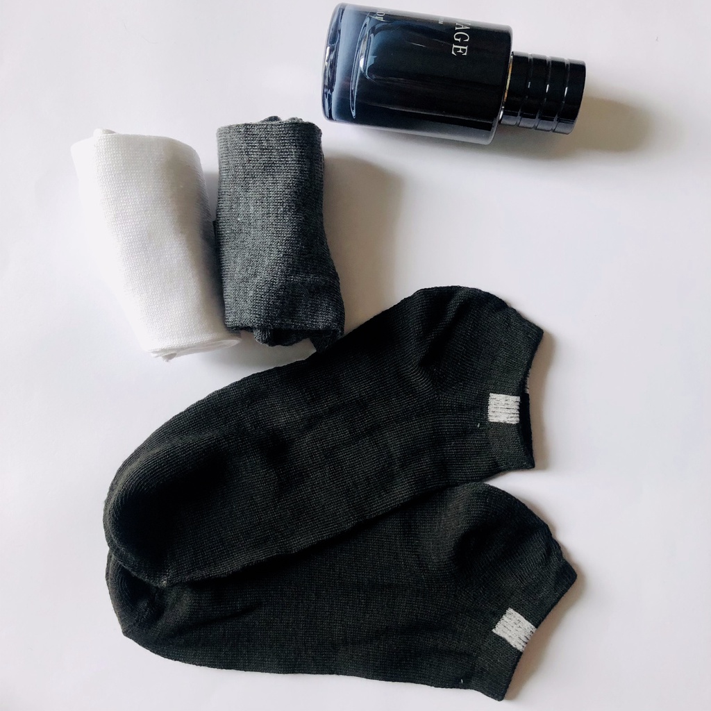 Tất trơn unisex nam nữ, vớ tất nam nữ cổ ngắn đẹp thấm hút mồ hôi mã T01