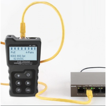 Máy test và kểm tra tín hiệu POE trên swich và cáp mạng CAT5 CAT6 NOYAFA NF-488