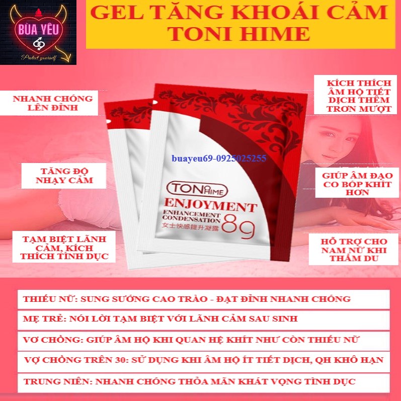 Gel Bôi Trơn Tăng Khoái Cảm Cho Nữ Giới Tono Hime giúp kích thích cao trào đạt đỉnh nhanh chóng