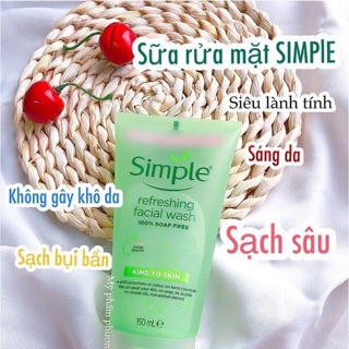 Sale 35% Sữa rửa mặt Simple ngừa mụn trắng da