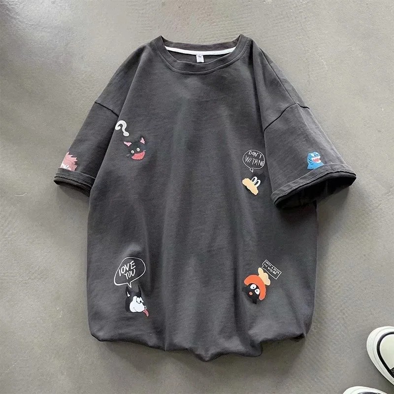 Áo thun tay lỡ dáng rộng phong cách Hàn Quốc trẻ trung thời trang dành cho nam