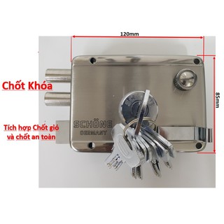 Khoá cửa cổng INOX - SCHONE-1663B