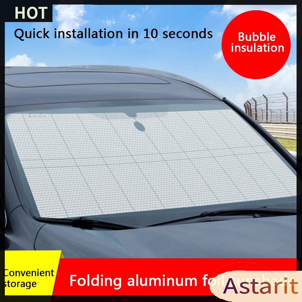 Summer Car Windshield Sunshade Double Side Aluminum Foil Foldable Sun Visor