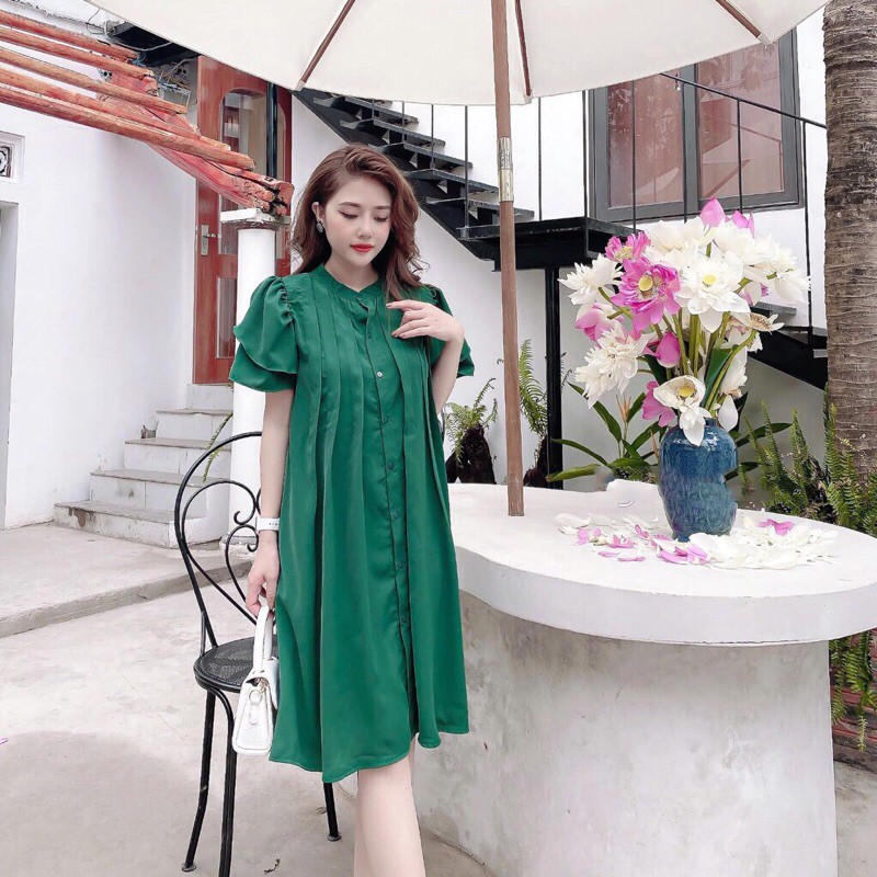 Váy bầu đẹp dang suông thời trang mùa hè đầm bầu thiết kế 50-70kg