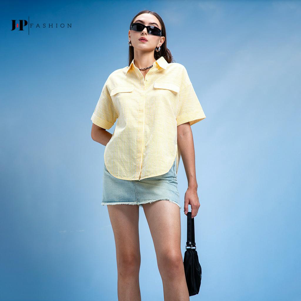 Sơ Mi Form Rộng Nữ J-P Fashion ngắn tay 10608469 CT6
