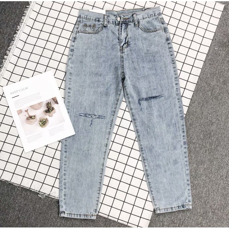 Quần jean baggy MaiAnh.88 quần baggy nữ cạp cao MaiAnh.88 phong cách Street style 3 size S M L | BigBuy360 - bigbuy360.vn