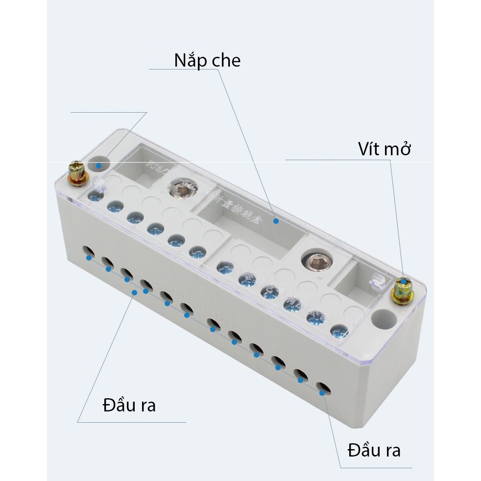 Cầu đấu chia dây điện đôi 1 ra 4-8 FJ6