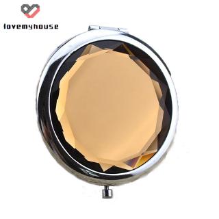 Gương Trang Điểm Bỏ Túi Hình Tròn Đính Pha Lê