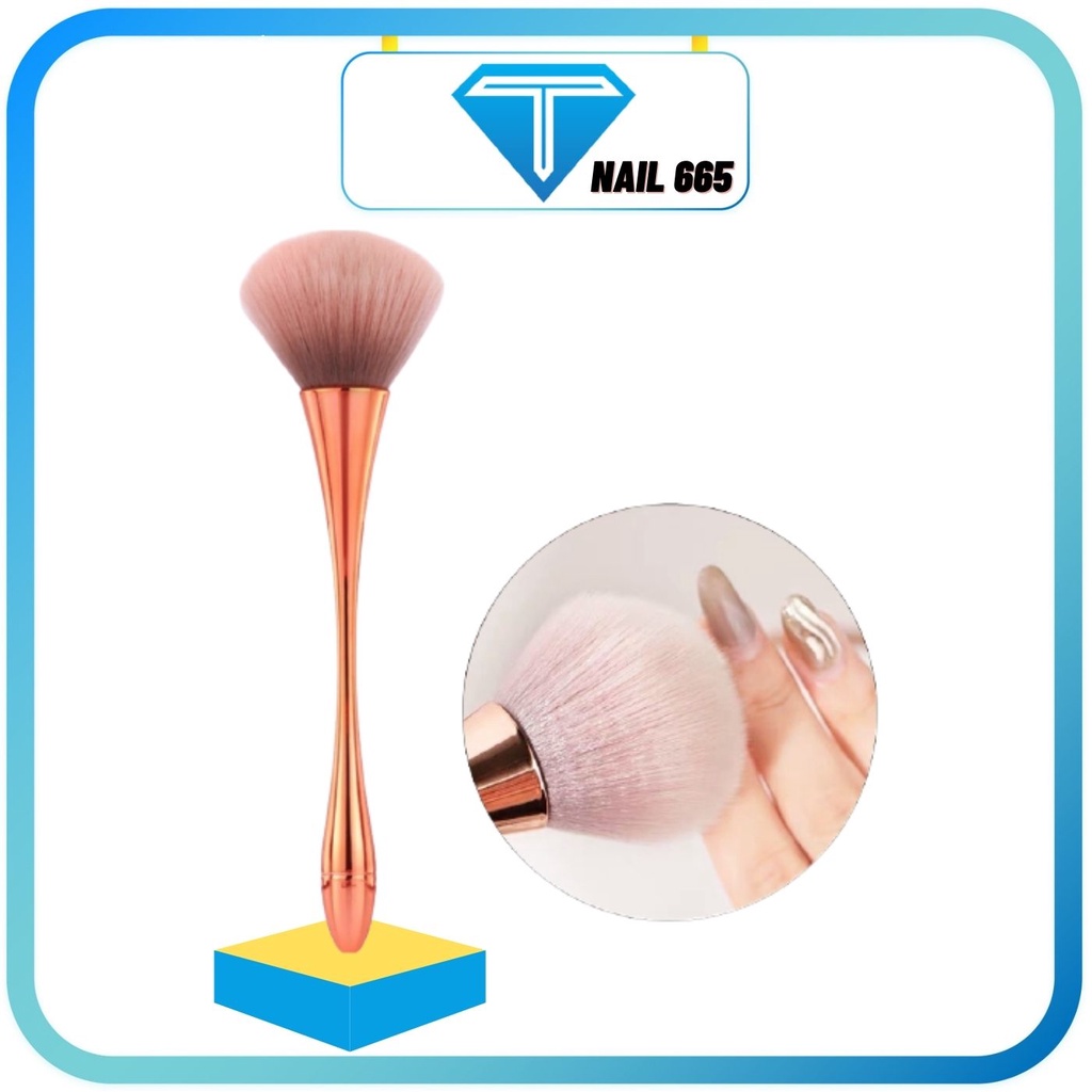 Chổi phủi bụi nail , Cọ phủi bụi cán dài , hàng cao cấp