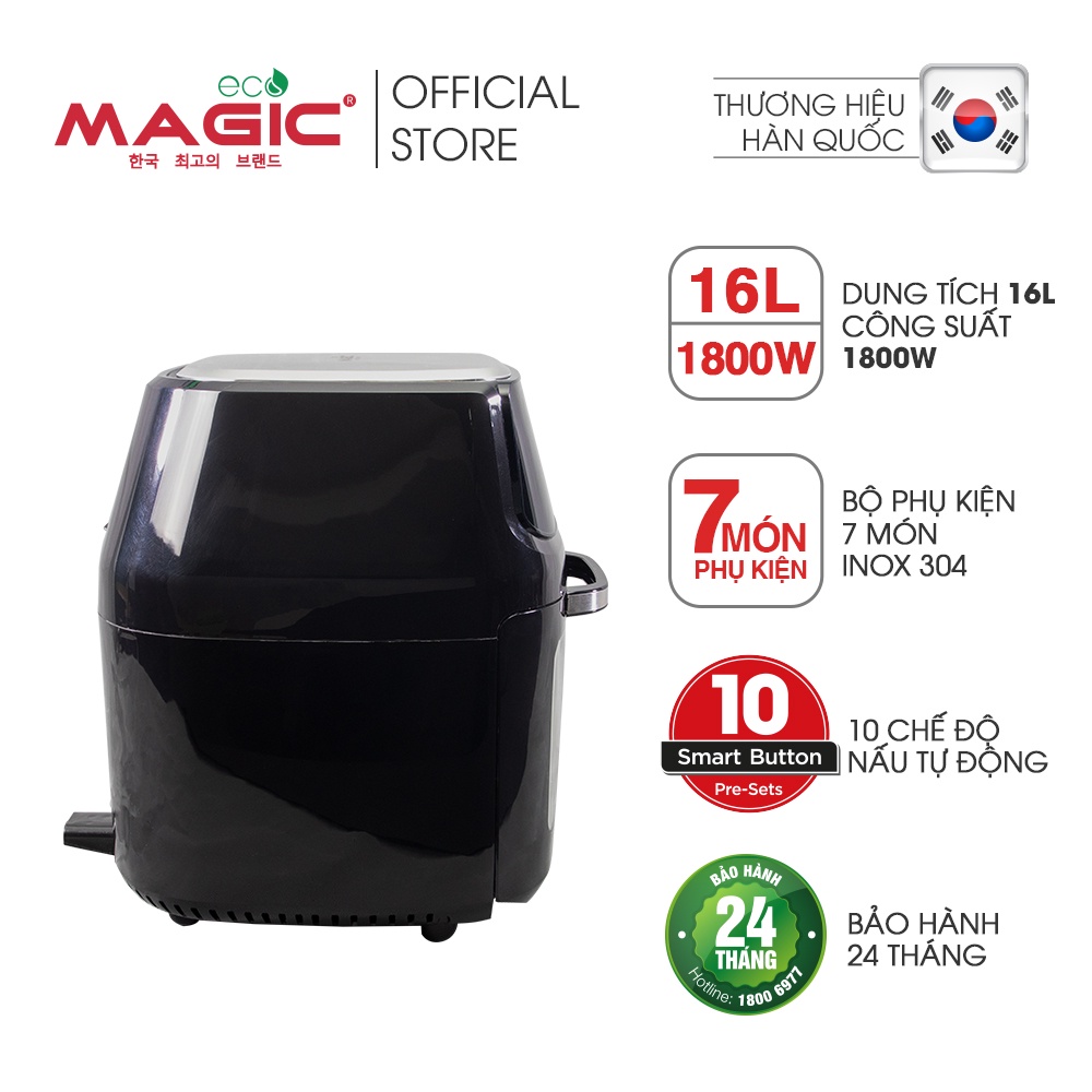 Nồi chiên không dầu kết hợp lò nướng Magic Eco M16, dung tích 16L