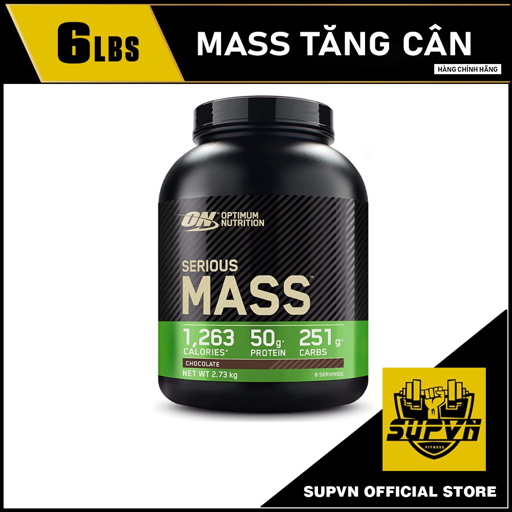 Serious Mass On 6lbs - Sữa tăng cân tăng cơ giàu dinh dưỡng dành cho người gầy - Optimum Nutrition Serious Mass Weight