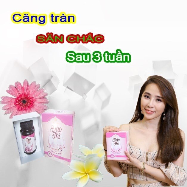 4 Hộp Viên Uống Đào Thi Tăng V1+Tặng Tinh Dầu MaSa V1+Thước Dây