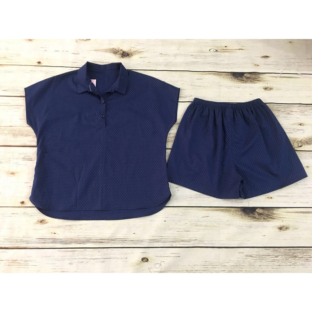 (SALE) BỘ MẶC NHÀ NỮ GHP-GARMENT CHẤT KATE CHẤM BI SIÊU MÁT TAY LIỀN QUẦN NGẮN SIÊU RẺ