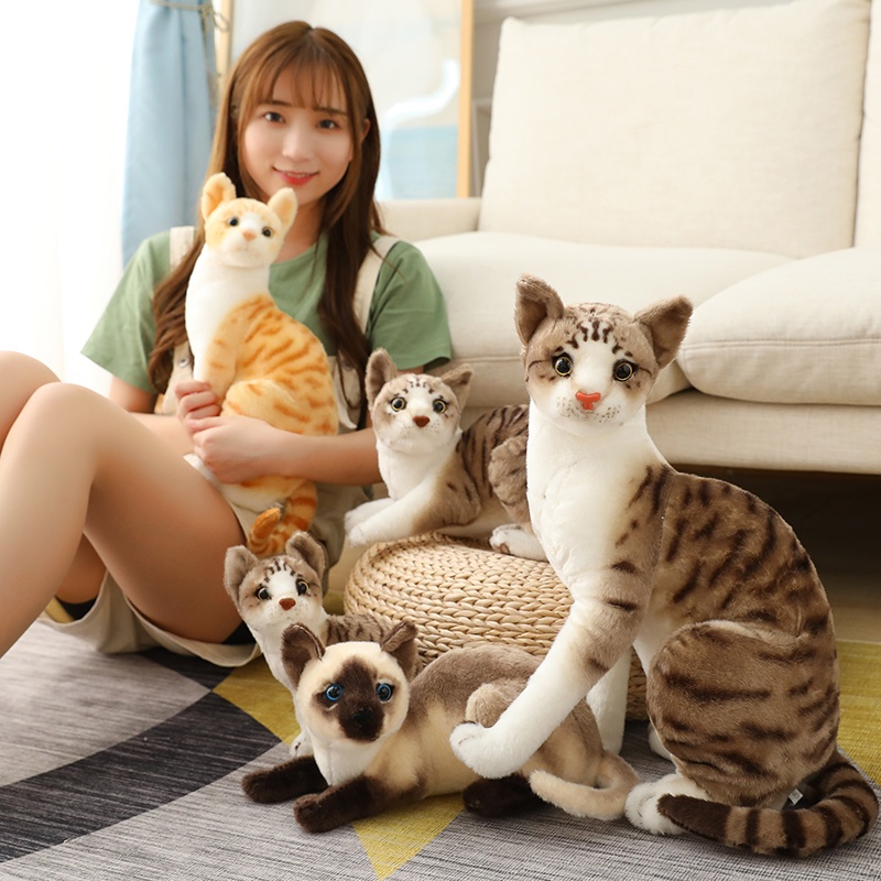Đồ chơi nhồi bông Hình Mèo Dễ Thương Cho Bé Gái