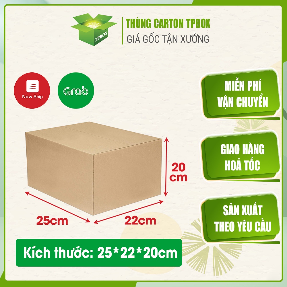 Thùng carton size 25x22x20 - bộ 20 hộp đóng hàng