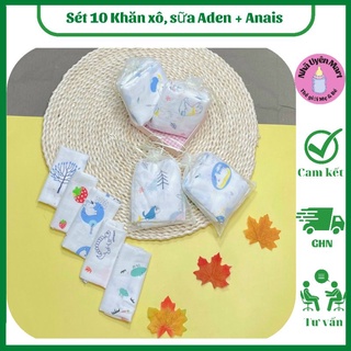 Sét 10 Khăn xô, sữa Aden + Anais
