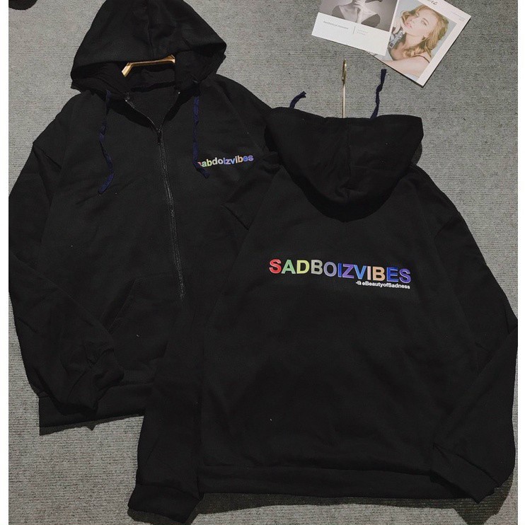 Áo Khoác Nỉ Nam Form Rộng Có Dây Khóa Kéo, Nón 2 Lớp In 2 Thân Mặc Đẹp [NEW UNISEX]