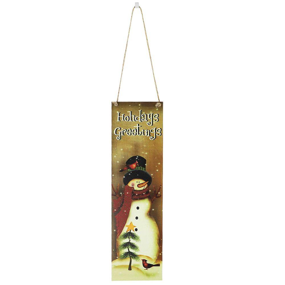 MUVAKO Bảng Gỗ Treo Cửa Trang Trí Giáng Sinh In Chữ Merry Christmas