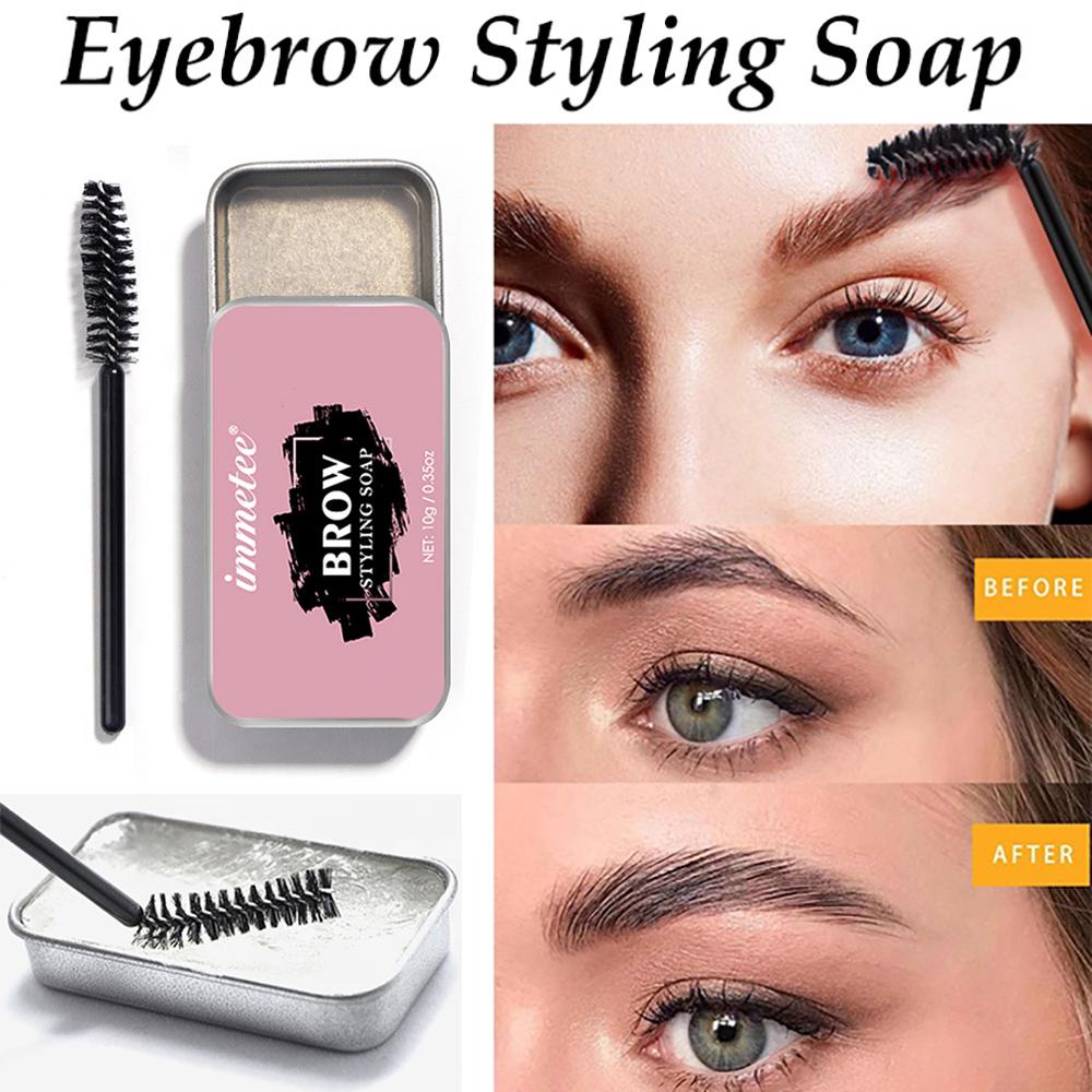 OCEANMAP Xà Phòng Tạo Kiểu Lông Mày Tự Nhiên Lâu Trôi Kèm Cọ