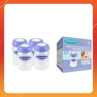Bình trữ sữa lansinoh có thể gắn núm ty 160ml